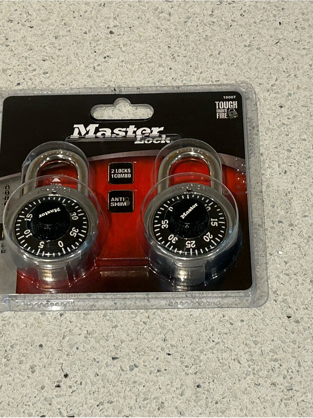 Master Lock Set of 2 Combination Padlocks in Black and Silver